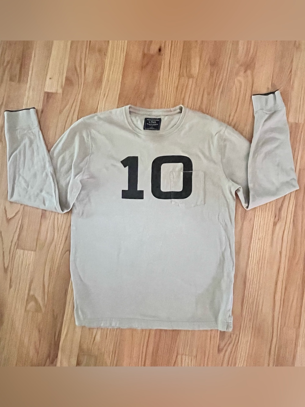 Abercrombie & Fitch Vintage Varsity Style Long Sleeve Knit Graphic Y2K Men Small